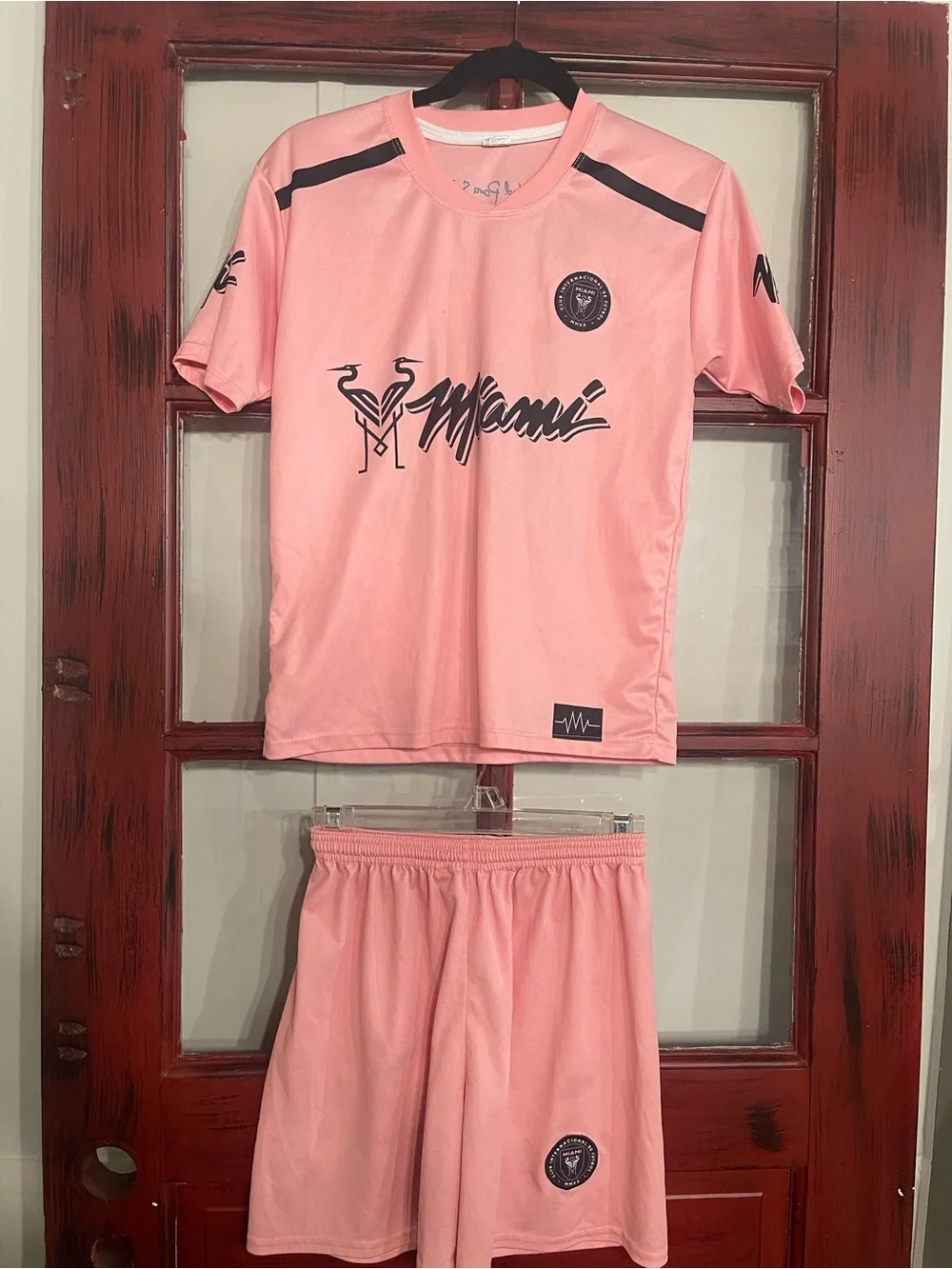 Lionel Messi Pink Kids size 12 Matching Soccer Set - Number 10